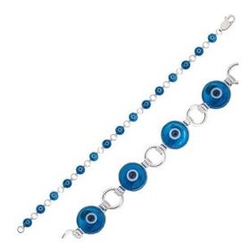 Pilelistore 925 Ayar Gümüş Nazar Bileklik