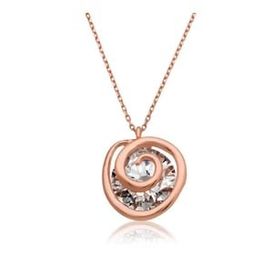 Pilelistore 925 Ayar Gümüş Rose Aşk Döngüsü Kolye