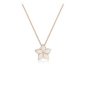 Pilelistore 925 Ayar Gümüş Rose Yasemin Çiçeği Kolye