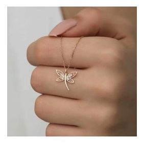 Pilelistore 925 Ayar Gümüş Rose Yusufçuk Kadın Gümüş Kolye