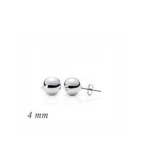 Pilelistore 925 Ayar Gümüş Top 4 mm Küpe