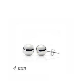 Pilelistore 925 Ayar Gümüş Top 4 mm Küpe