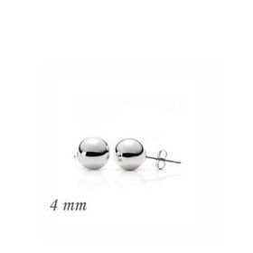 Pilelistore 925 Ayar Gümüş Top 4 mm Küpe