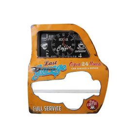 Pilelistore Garage Temalı Sarı Araba Kapısı Araba Kapısı Dekoratif Duvar Rafı