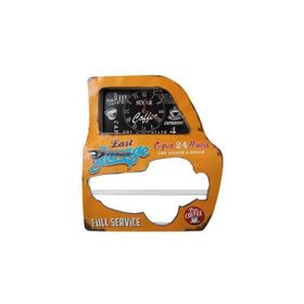 Pilelistore Garage Temalı Sarı Araba Kapısı Araba Kapısı Dekoratif Duvar Rafı
