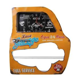 Pilelistore Garage Temalı Sarı Araba Kapısı Araba Kapısı Dekoratif Duvar Rafı