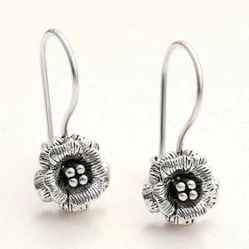 Pilelistore Gümüş Sallantılı Gül Kadın Küpe