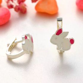 Pilelistore Gümüş Tavşan Çocuk Küpesi