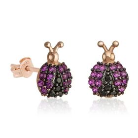 Pilelistore Gümüş Uğur Böceği Küpe