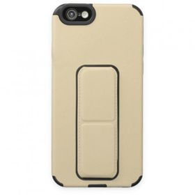 pilelistore iPhone 6 Mega Standlı Gold Silikon Kılıf