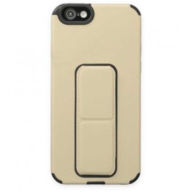 pilelistore iPhone 6 Mega Standlı Gold Silikon Kılıf