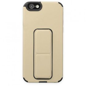 pilelistore iPhone 6 Mega Standlı Gold Silikon Kılıf
