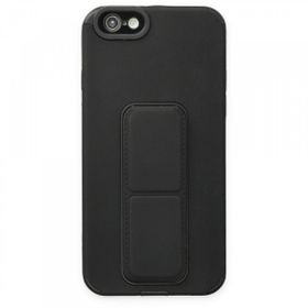 pilelistore iPhone 6 Mega Standlı Siyah Silikon Kılıf