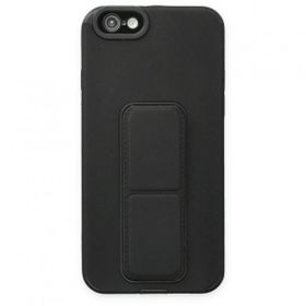 pilelistore iPhone 6 Mega Standlı Siyah Silikon Kılıf