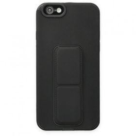 pilelistore iPhone 6 Mega Standlı Siyah Silikon Kılıf