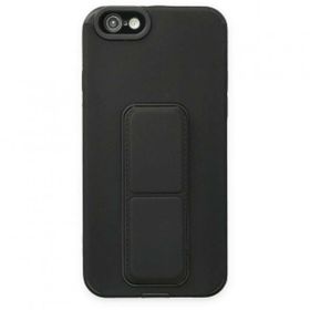 pilelistore iPhone 6 Mega Standlı Siyah Silikon Kılıf