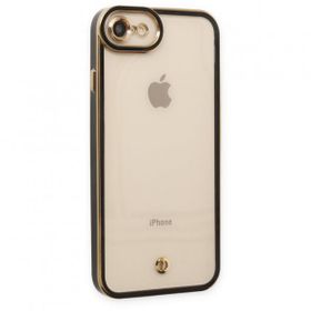 pilelistore iPhone 7 Liva Lens Siyah Silikon Kılıf