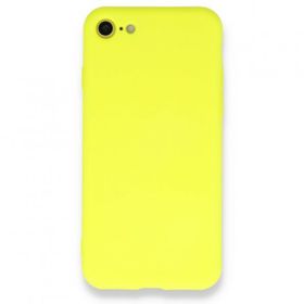 pilelistore iPhone 7 Nano içi Kadife Sarı Silikon Kılıf