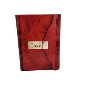 Pilelistore Kapaklı Büyük Boy Şifreli Günlük Defter Ahşap Hediyelik