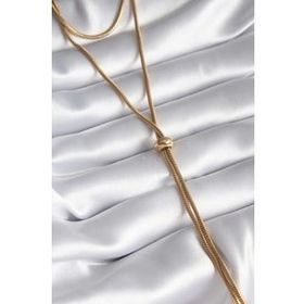 pilelistore TJ-BKO8286 316L Çelik Gold Renk Tüp Zincir Asansör Model Kadın Kolye