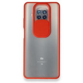 pilelistore Xiaomi Mi 10T Lite Palm Buzlu Kamera Sürgülü Silikon Kırmızı Kılıf