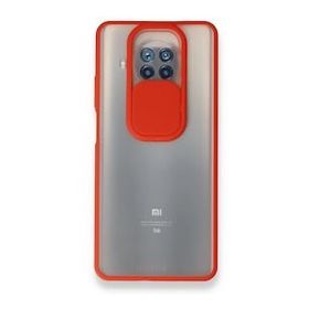 pilelistore Xiaomi Mi 10T Lite Palm Buzlu Kamera Sürgülü Silikon Kırmızı Kılıf