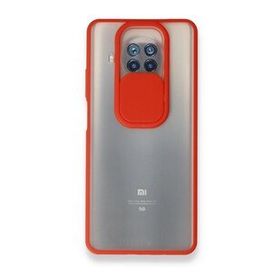 pilelistore Xiaomi Mi 10T Lite Palm Buzlu Kamera Sürgülü Silikon Kırmızı Kılıf