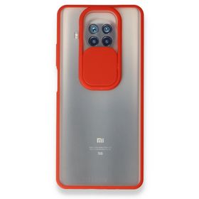 pilelistore Xiaomi Mi 10T Lite Palm Buzlu Kamera Sürgülü Silikon Kırmızı Kılıf