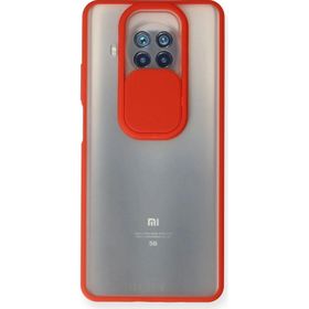 pilelistore Xiaomi Mi 10T Lite Palm Buzlu Kamera Sürgülü Silikon Kırmızı Kılıf