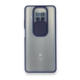 pilelistore Xiaomi Mi 10T Lite Palm Buzlu Kamera Sürgülü Silikon Lacivert Kılıf