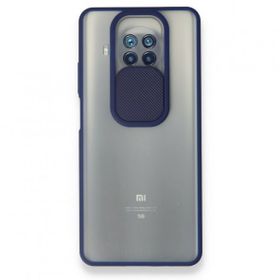 pilelistore Xiaomi Mi 10T Lite Palm Buzlu Kamera Sürgülü Silikon Lacivert Kılıf