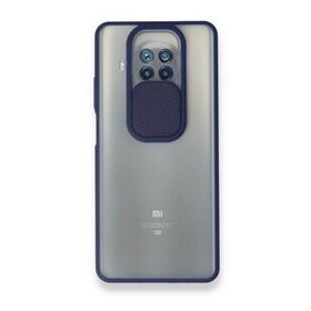 pilelistore Xiaomi Mi 10T Lite Palm Buzlu Kamera Sürgülü Silikon Lacivert Kılıf