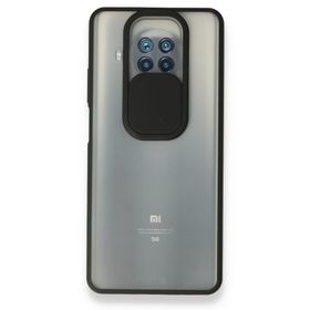 pilelistore Xiaomi Mi Palm Buzlu Kamera Sürgülü Silikon Siyah 10T Lite Kılıf