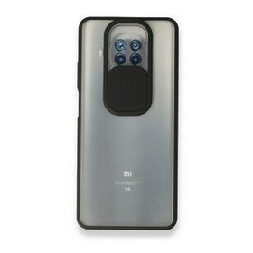 pilelistore Xiaomi Mi Palm Buzlu Kamera Sürgülü Silikon Siyah 10T Lite Kılıf