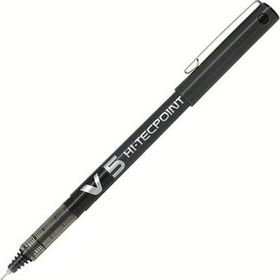 Pilot V5 Hi-Tecpoint 0.5 mm Siyah İğne Uçlu Roller Kalem