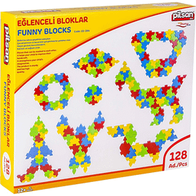 Pilsan 03298 128 Parça Kutulu Eğlenceli Bloklar
