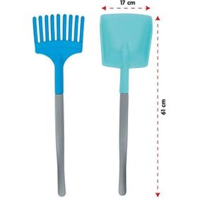 Pilsan 06 464 Mavi Yeşil Kürek Tırmık Seti