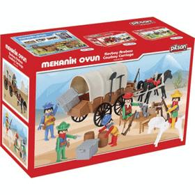 Pilsan Mini Mekanik Serisi:3 Kovboy Arabası Oyun Seti