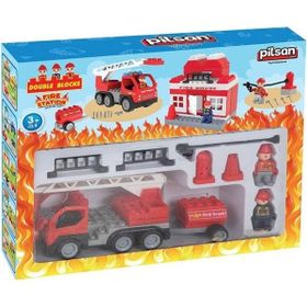 Pilsan Oyuncak 03 610 Double Blocks İtfaiye Seti