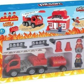 Pilsan Oyuncak 03 610 Double Blocks İtfaiye Seti