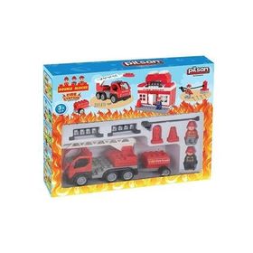 Pilsan Oyuncak 03 610 Double Blocks İtfaiye Seti