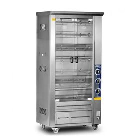 Pimak Çift Vitrinli Lavtaşlı Gazlı 48 Piliç Kapasiteli Piliç Çevirme Makinesi
