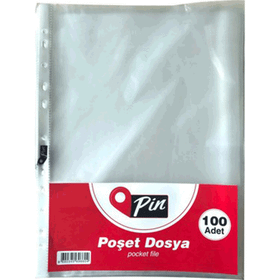 Pin 100'lü A4 Poşet Dosya