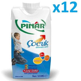 Pınar Çocuk Sade 500 ml x 12 Devam Sütü