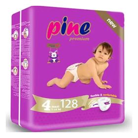 Pine Premium No:4+ Maxi Plus 128 Adet Bebek Bezi