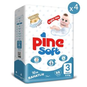 Pine Soft No:3 Midi 120 Adet Bebek Bezi