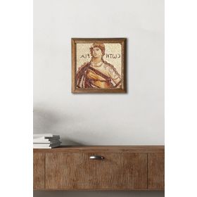 Pinecone Wall Art Soteria Mozaiği Taş Duvar Tablosu Ahşap Çerçeveli Duvar Dekoru