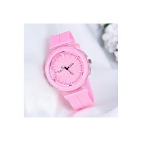 Pinkoli ST-303985 Pembe Silikon Kordonlu Kabartma İç Tasarım Kadın Kol Saati