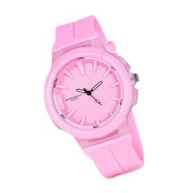Pinkoli ST-303985 Pembe Silikon Kordonlu Kabartma İç Tasarım Kadın Kol Saati