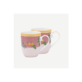 PIP STUDIO 51002218 145 ml La Majorelle İkili Pembe Küçük Mug Seti